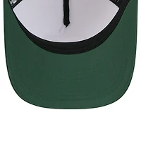 Casquette ajustable New Era 9FORTY A-Frame blanche/verte pour jeunes Green Bay Packers, camp d'entraînement NFL 2025