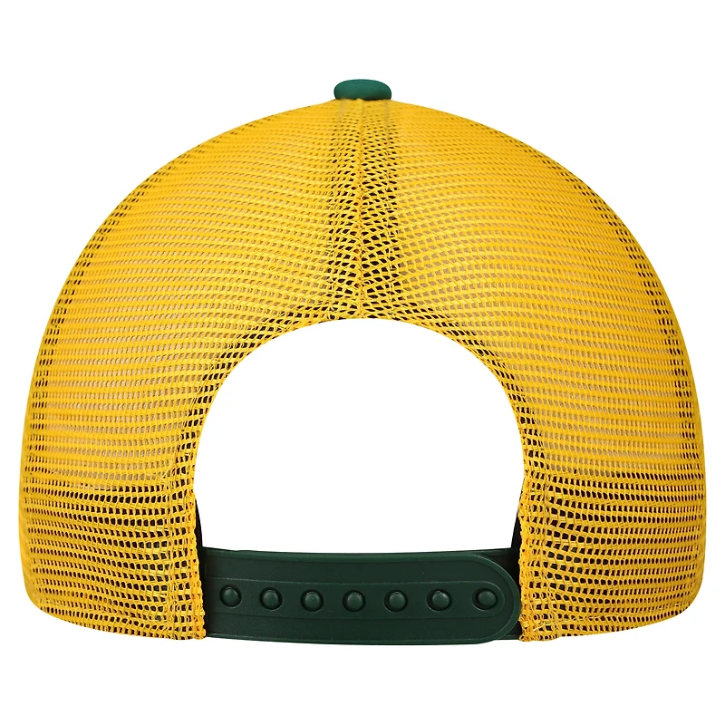 Youth New Era  White/Green Green Bay Packers Streak 9FORTY A-Frame Adjustable Hat