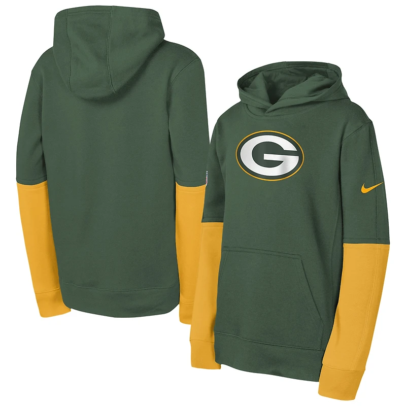 Sweat à capuche Nike Green Bay Packers Club pour jeunes