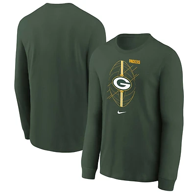 Youth Nike Green Bay Packers Icon Long Sleeve T-Shirt