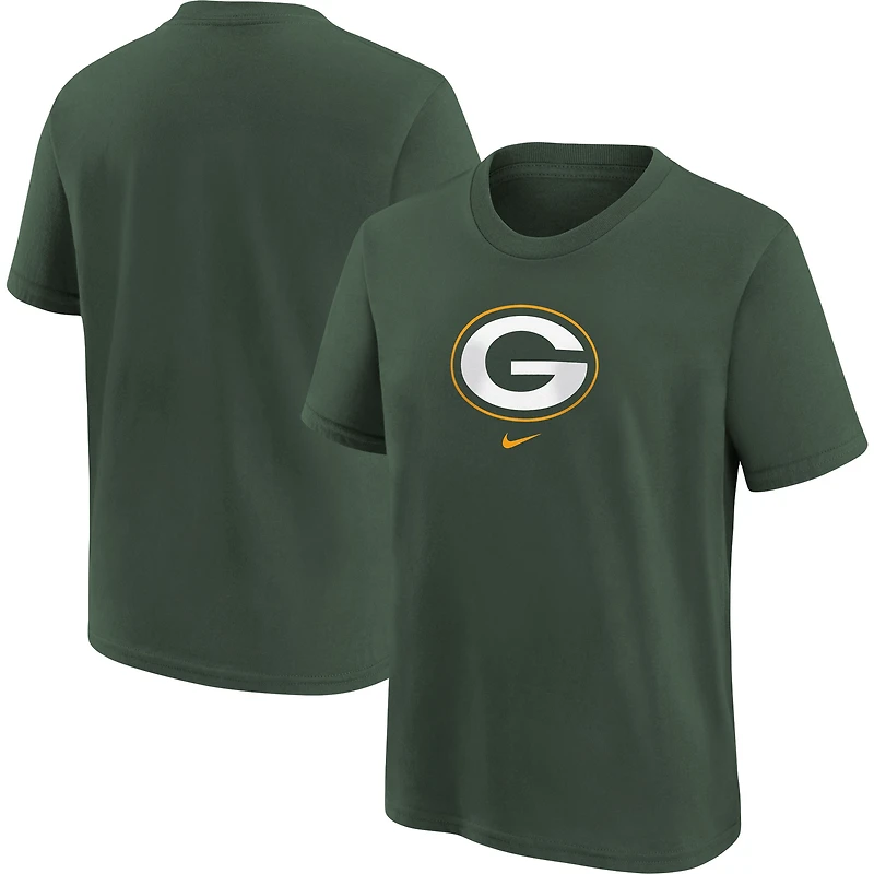 T-shirt Nike vert pour enfant avec logo des Green Bay Packers