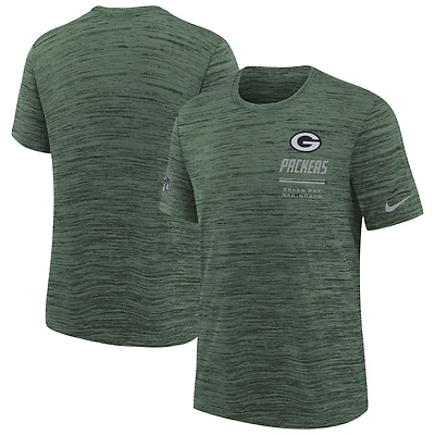 T-shirt Nike vert Green Bay Packers Sideline Velocity Dri-FIT pour enfant