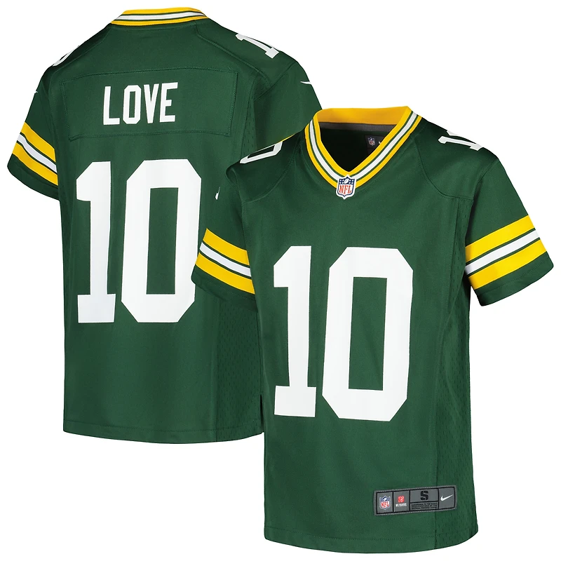 Maillot Nike Jordan Love Green pour jeunes des Packers de Bay