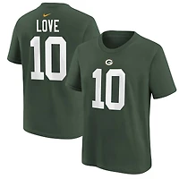 Youth Nike Jordan Love Green Bay Packers Player Name & Number T-Shirt