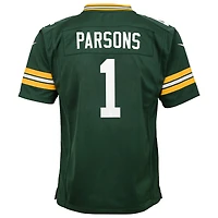 Maillot de joueur Nike Micah Parsons pour jeunes, vert, des Green Bay Packers