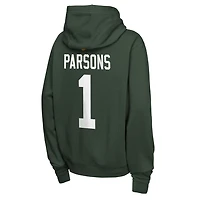 Youth Nike Micah Parsons Green Bay Packers Name & Number Club Fleece Hoodie