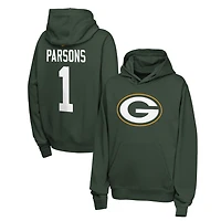 Youth Nike Micah Parsons Green Bay Packers Name & Number Club Fleece Hoodie