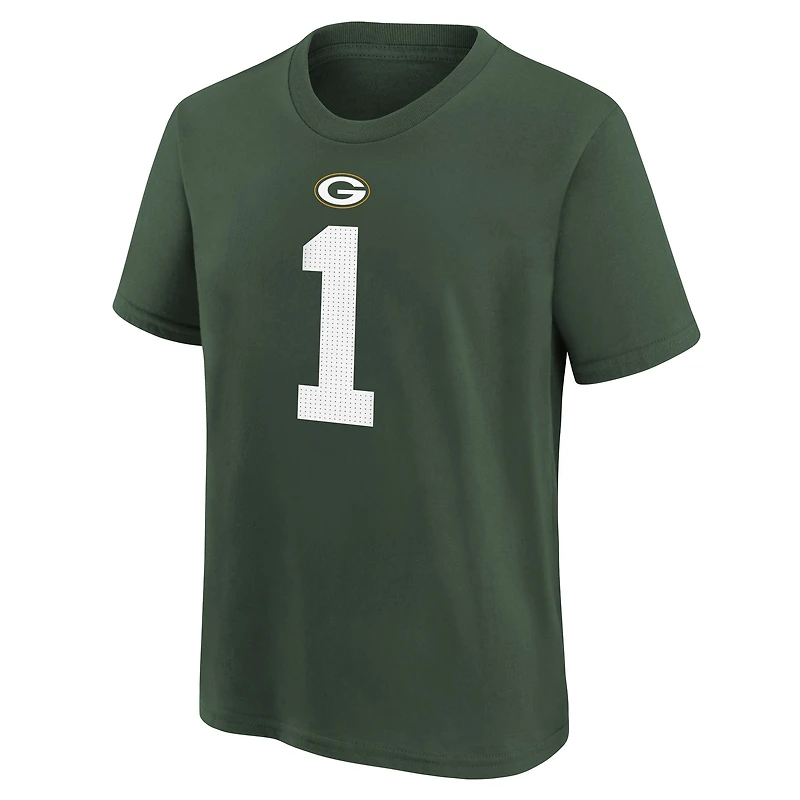 T-shirt Nike Micah Parsons pour jeune, vert, avec nom et numéro de joueur des Green Bay Packers