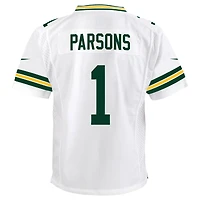 Youth Nike Micah Parsons White Green Bay Packers Game Jersey