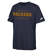 T-shirt Nike Dri-FIT bleu marine Green Bay Packers 2025 pour jeunes