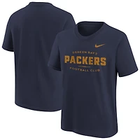 Youth Nike Navy Green Bay Packers Sideline Alt Pack T-Shirt