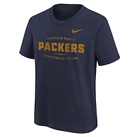 T-shirt Nike bleu marine pour jeune des Green Bay Packers Sideline Alt Pack