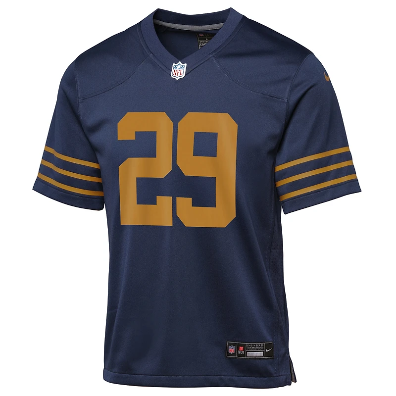 Maillot Nike Xavier McKinney bleu marine pour jeune des Packers de Green Bay, le classique 1923