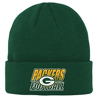 Bonnet en tricot à revers dégradé de l'équipe des Packers de Green Bay pour jeunes Outerstuff
