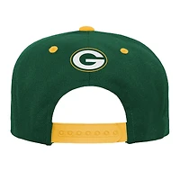 Casquette Snapback dégradée verte pour jeunes Outerstuff Green Bay Packers