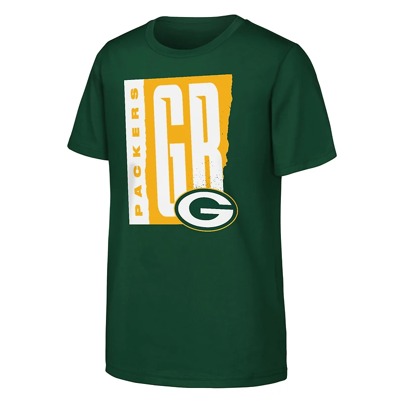 T-shirt vert Outerstuff pour jeunes des Packers de Green Bay : « Tear It Up »