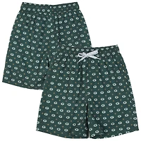 Youth Wes & Willy  Green Bay Packers Fleur Swim Trunks