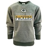 Youth Wes & Willy  Green Bay Packers Reversible Fleece Pullover Sweatshirt
