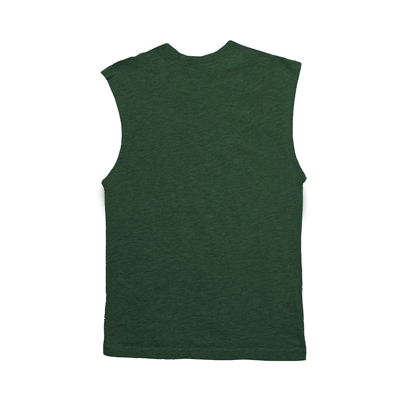 Youth Wes & Willy  Heather Green Bay Packers Muscle Tank Top