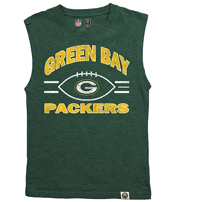 Débardeur de sport Wes & Willy Heather Green Bay Packers pour jeunes