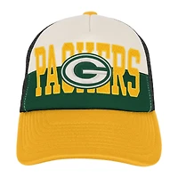 Casquette ajustable pour jeunes, blanche et dorée, pour supporter moderne des Packers de Green Bay