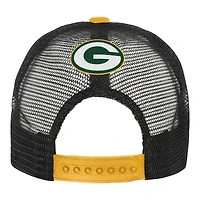Casquette ajustable pour jeunes, blanche et dorée, pour supporter moderne des Packers de Green Bay