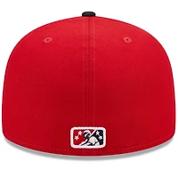 Casquette ajustée New Era Greenville Drive Marvel x Minor League 59FIFTY pour homme, rouge/bleu marine