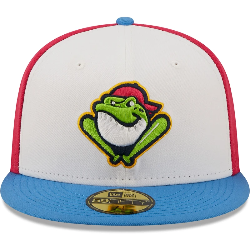 Men's New Era White/Blue Ranas De Rio Copa La Diversion 59FIFTY Fitted Hat