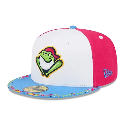 Men's New Era White/Light Blue Greenville Drive 2026 Copa De La Diversion 59FIFTY Fitted Hat