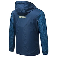 Veste de pluie zippée Umbro bleu marine pour homme, équipe nationale du Guatemala 2025