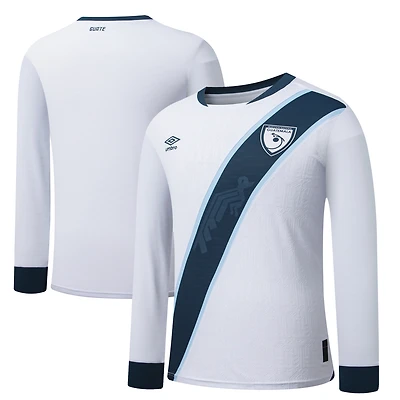 Maillot Umbro blanc à manches longues pour homme, réplique de l'équipe nationale du Guatemala 2025