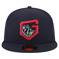 Men's New Era  Navy Gwinnett Stripers Authentic Collection 59FIFTY Fitted Hat