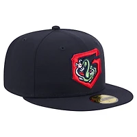 Men's New Era  Navy Gwinnett Stripers Authentic Collection 59FIFTY Fitted Hat