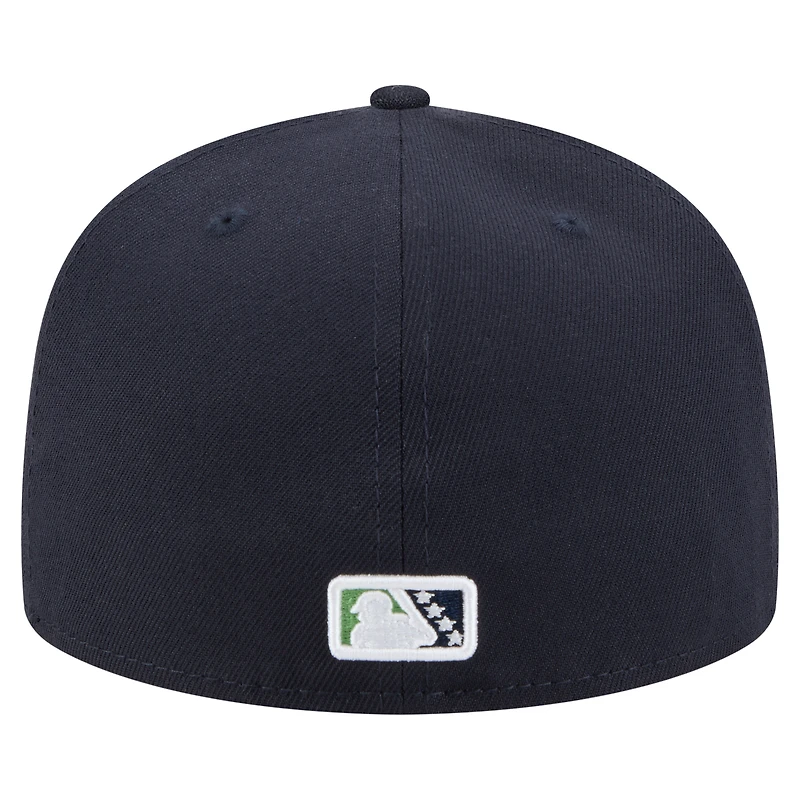 Men's New Era  Navy Gwinnett Stripers Authentic Collection 59FIFTY Fitted Hat