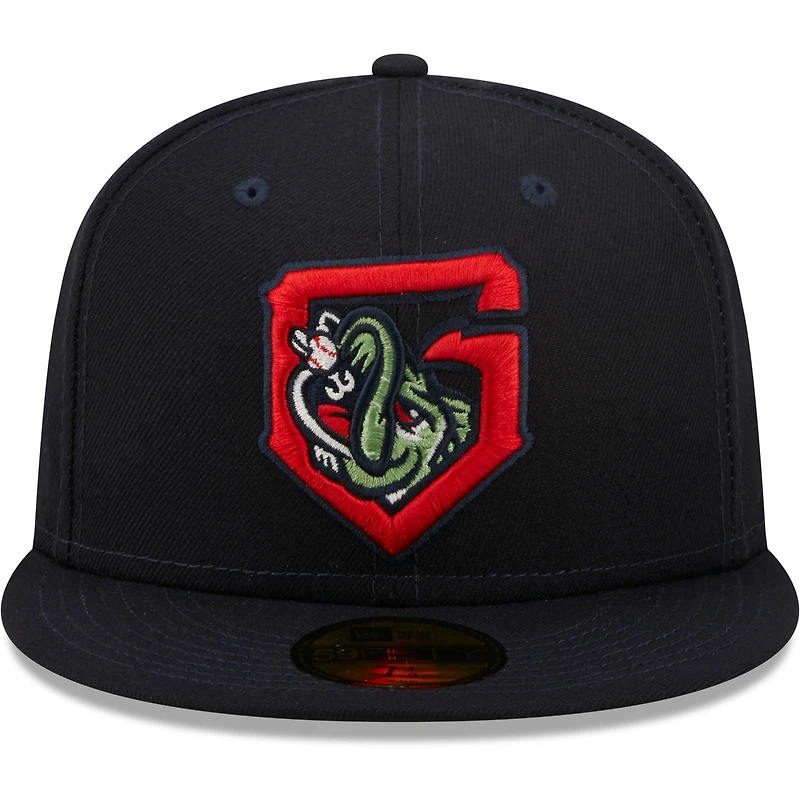 Men's New Era Navy Gwinnett Stripers Alternate Logo Authentic Collection 59FIFTY Fitted Hat