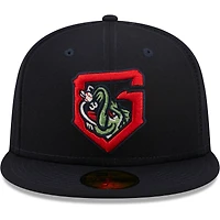 Men's New Era Navy Gwinnett Stripers Alternate Logo Authentic Collection 59FIFTY Fitted Hat