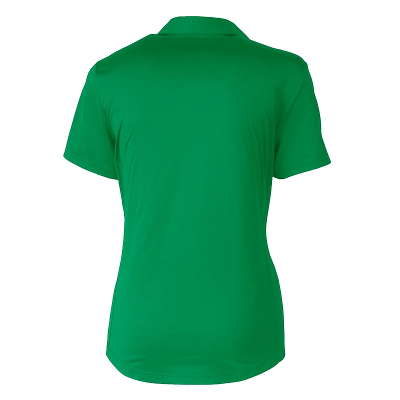 Women's Cutter & Buck Kelly Green Gwinnett Stripers Prospect Textured Stretch Polo