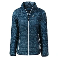 Doudoune zippée intégrale isolée PrimaLoft Eco Camo pour femme, bleu marine, Gwinnett Stripers, Cutter & Buck