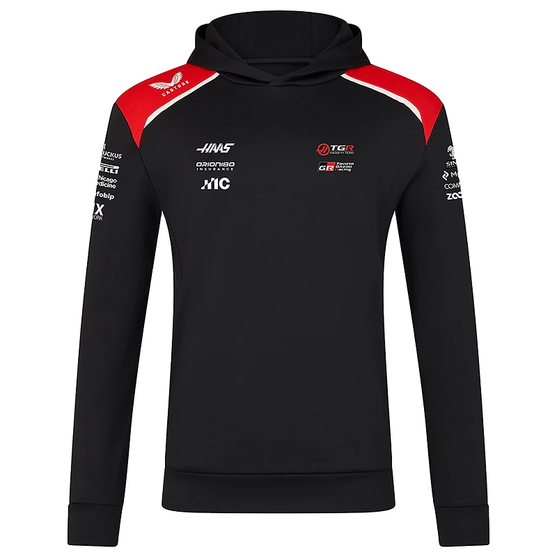 Men's Castore Black Haas F1 Team Overhead Hoodie