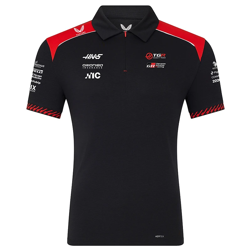 Men's Castore Black Haas F1 Team Polo