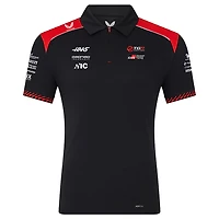 Men's Castore Black Haas F1 Team Polo