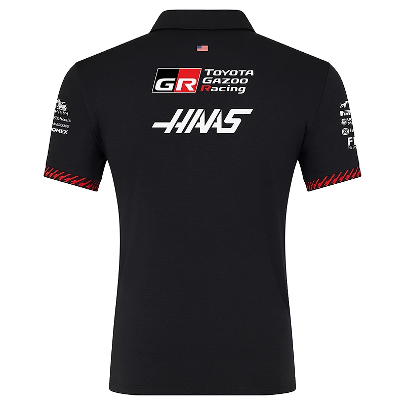 Men's Castore Black Haas F1 Team Polo