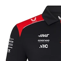 Men's Castore Black Haas F1 Team Polo