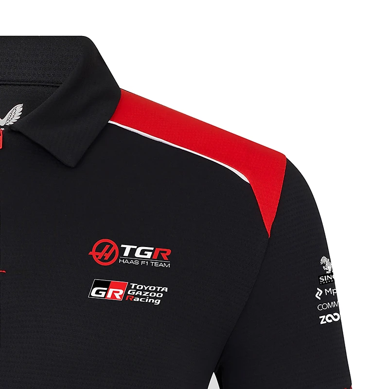 Men's Castore Black Haas F1 Team Polo