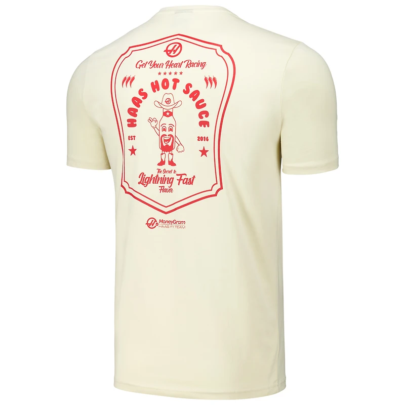 Men's  Cream Haas F1 Team Hot Sauce T-Shirt