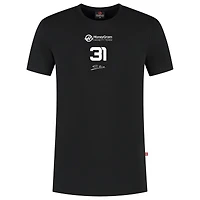 T-shirt noir pour homme Esteban Ocon, pilote Haas F1 Team 2025