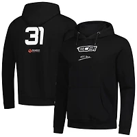 Sweat à capuche noir Esteban Ocon Haas F1 Team 2025 pour homme