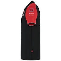 Polo ajusté à fermeture éclair quart de tour Haas F1 Black Team pour homme