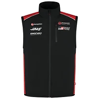 Men's Haas F1 Black Team Gilet Lightweight Full-Zip Vest