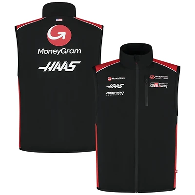 Gilet léger zippé pour homme Haas F1 noir de l'équipe